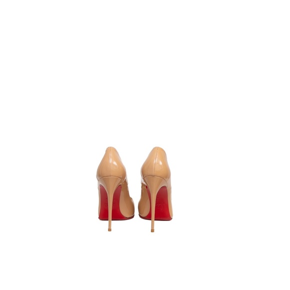 Christian Louboutin So Kate 120mm Heels Nude Patent Leather Red Sole Pumps Size - Picture 5 of 7